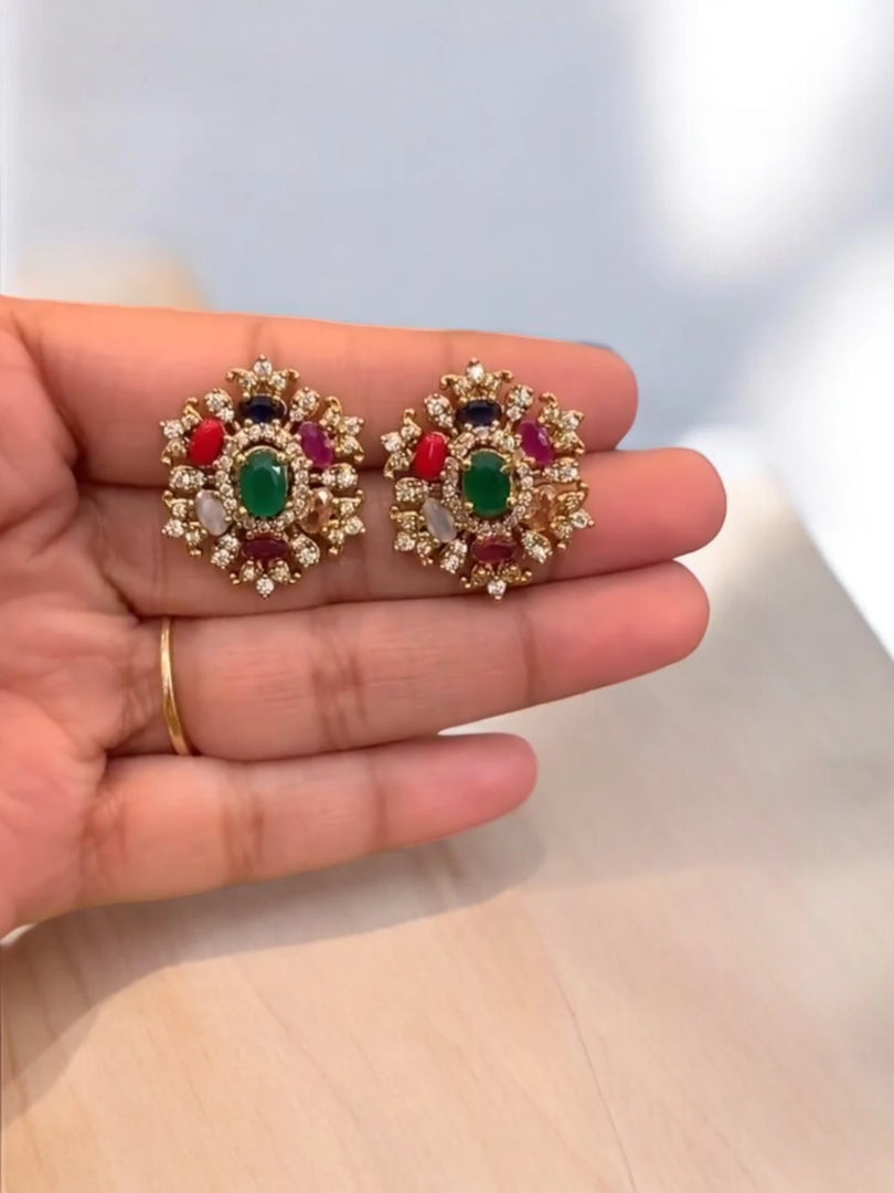 Navaratna Earrings